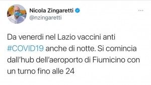 zingaretti vaccino covid