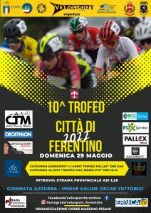 locandina Velosport Ferentino - gara 29 maggio 2022