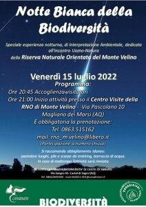 NOTTE BIANCA BIODIVERSITà ABRUZZO