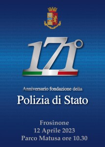 Frosinone, mercoledì la celebrazione del 171° anniversario della fondazione della Polizia di Stato
