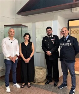 I Carabinieri di Roma Tutela Patrimonio Culturale restituiscono al museo Archeologico di Ceprano un mortaio in pietra di epoca coloniale Romana