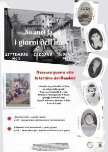 CECCANO, NESSUNA GUERRA VALE LE LACRIME DEI BAMBINI