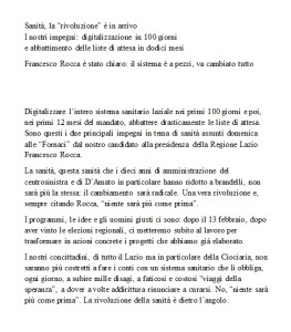 comunicato stampa maura sanità 2023