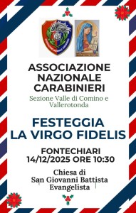 Fontechiari, l’Associazione Nazionale Carabinieri celebra la Virgo Fidelis nella Chiesa di San Giovanni Battista