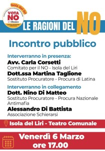 LE RAGIONI PER VOTARE NO