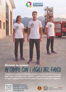 in campo con i vigili del fuoco