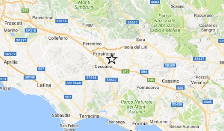 Terremoto Arnara Frosinone