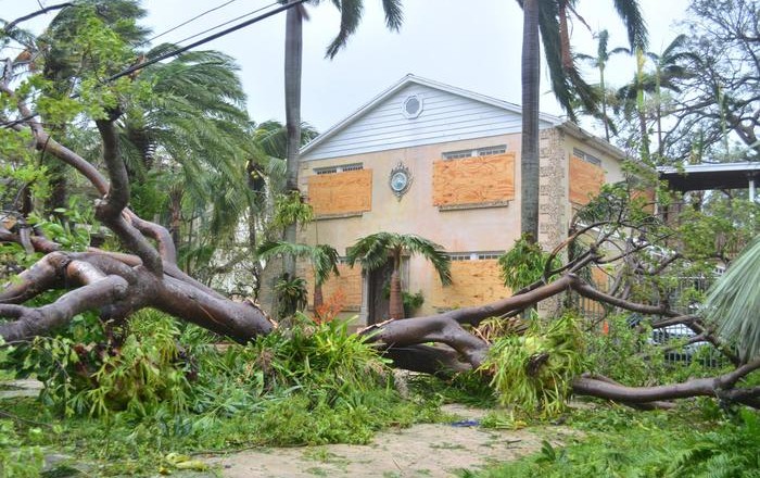 Damages in Miami by hurricane Irma