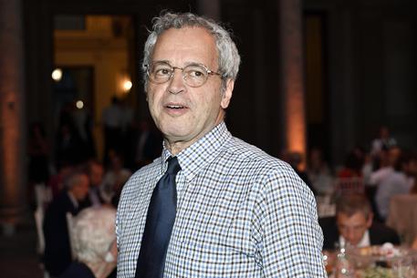 Enrico Mentana fotografato in occasione della cerimonia di premiazione dei vincitori della 58ma edizione del Premiolino. Milano, 20 Giugno 2018. ANSA/FLAVIO LO SCALZO