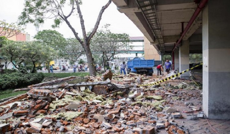 Aftermath of earthquake in Indonesia
