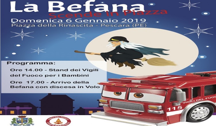 befana vigili del fuoco pescara 2019