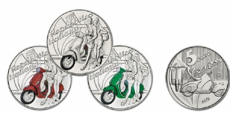 moneta 5 euro vespa