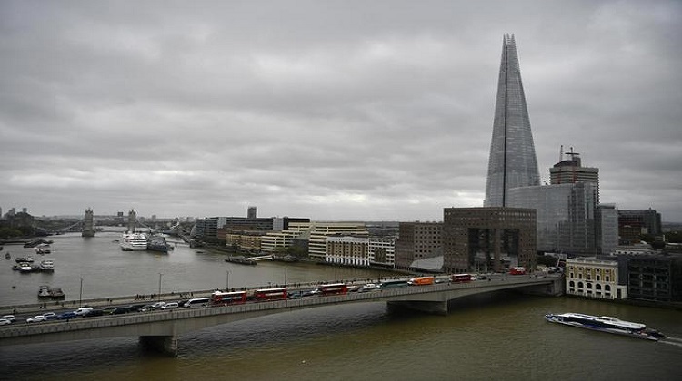 A general view of traffic crossing the river Thames