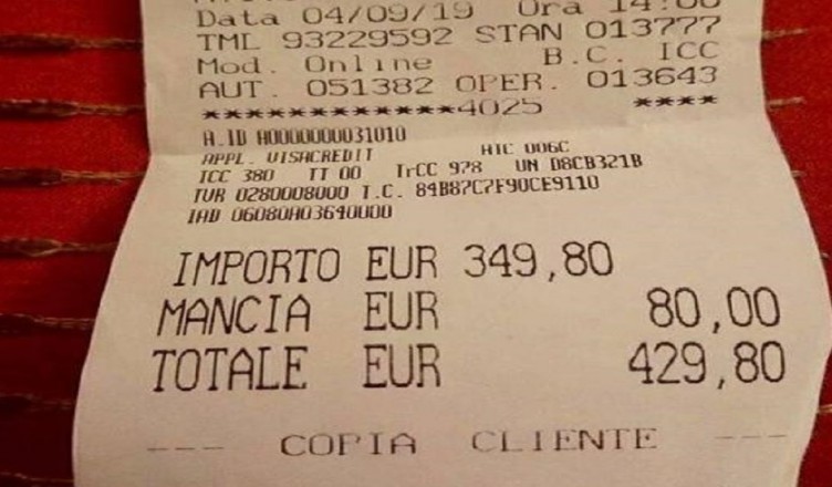 scontrino roma