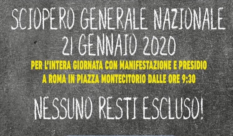 sciopero 21 GENNAIO