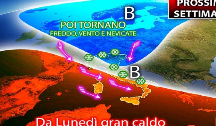 meteo prossima settimana