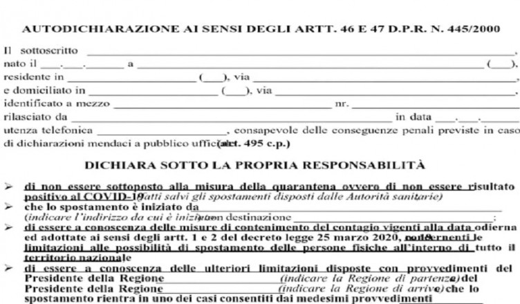 autodichiarazione nuovo..