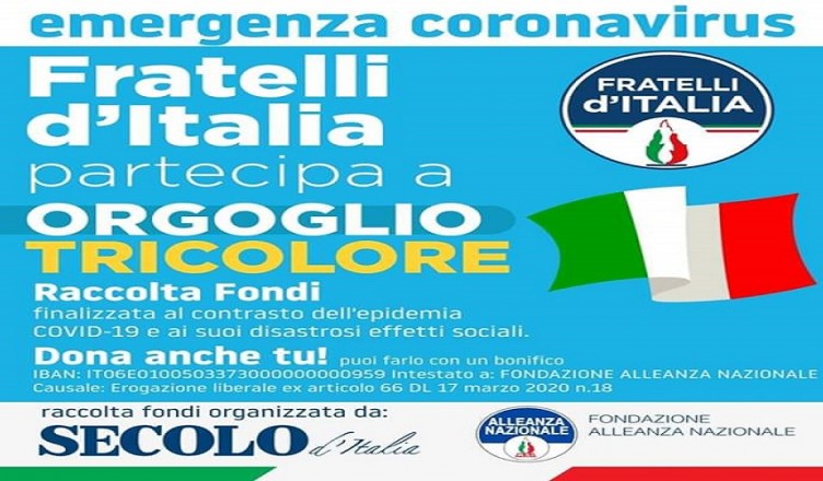 raccolta fondi coronavirus FdI