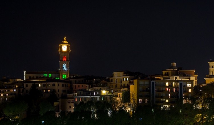 Frosinone Campanile illuminato