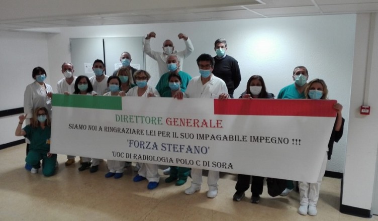 striscione ospedale sora per il D.G.