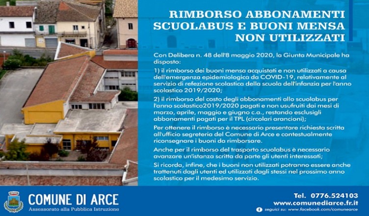 rimborsi mensa scuolabus