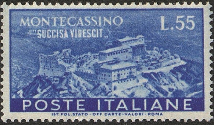 MONTECASSINO DOPO BOMBARDAMENTO