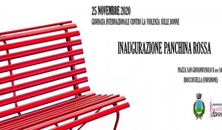 INAUGURAZIONE PANCHINA ROSSA BROCCOSTELLA