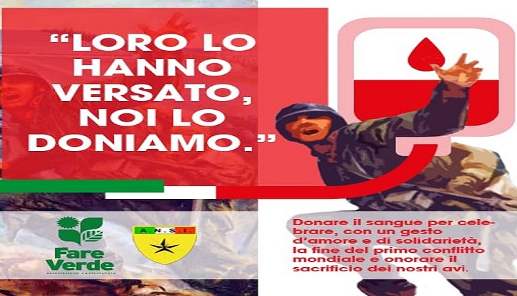 donazione sangue fare verde ansi prima guerra mondiale