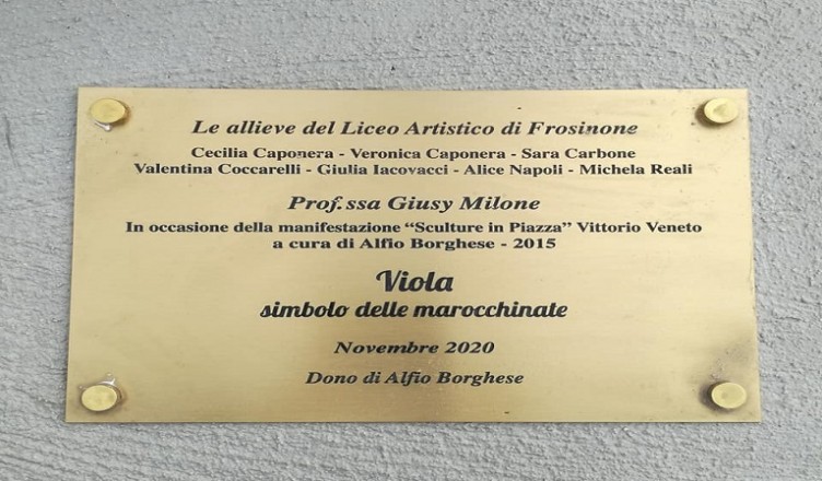 la targa dell'opera VIOLA