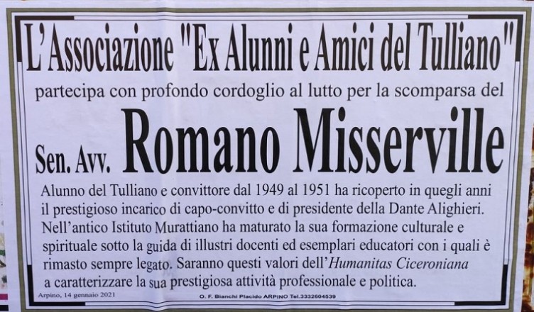 misserville ricordo ex studente del Tulliano