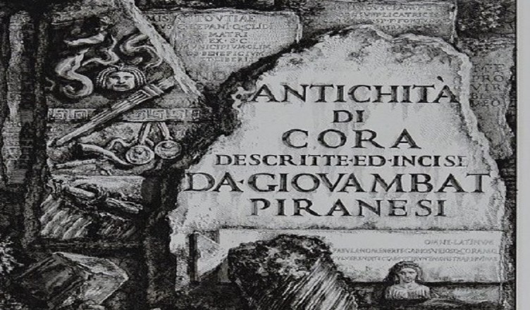 frontespizio Antichita di Cora