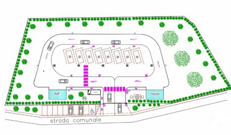 isola ecologica planimetria