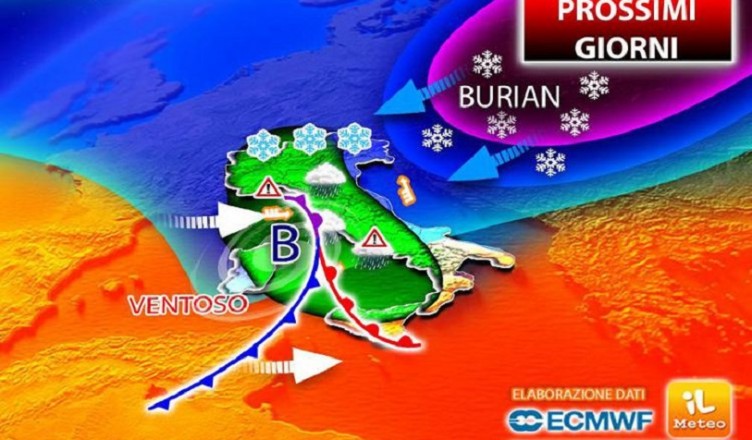 meteo burian italia