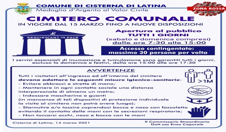 Cimitero contenimento cisterna