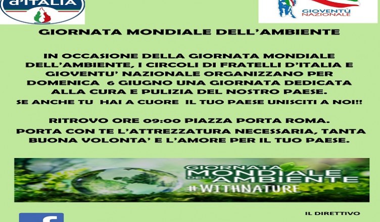 GIORNATA MONDIALE AMBIENTE locandina