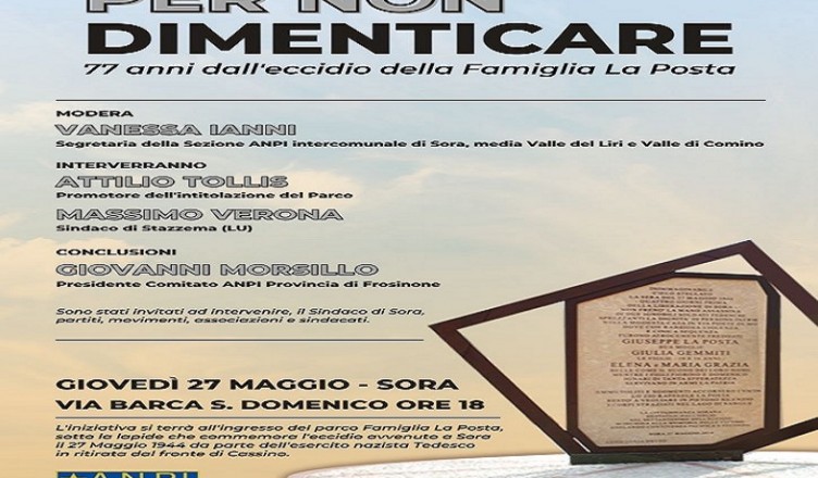 eccidio famiglia La Posta Sora