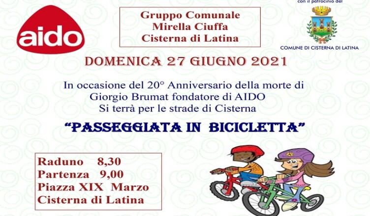 passeggiata bici AIDO Cisterna