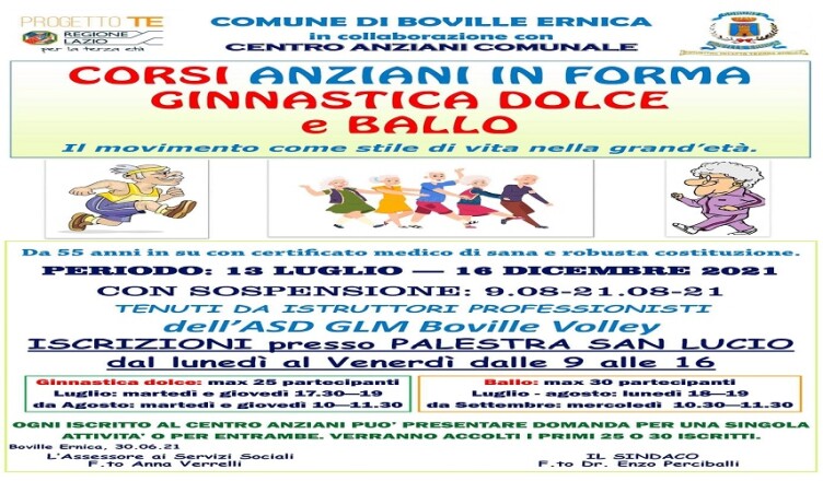 Boville SCHEDA ginnastica e ballo anziani