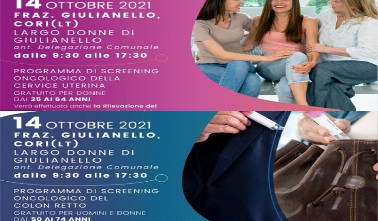 Giulianello_Screening oncologici gratuiti