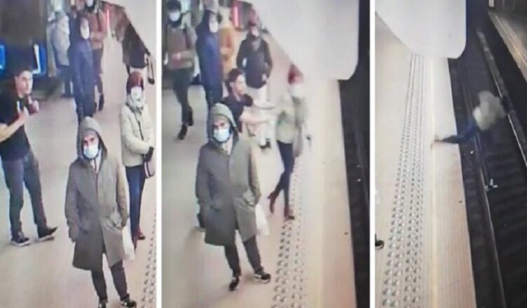 Donna spinta sui binari della metro