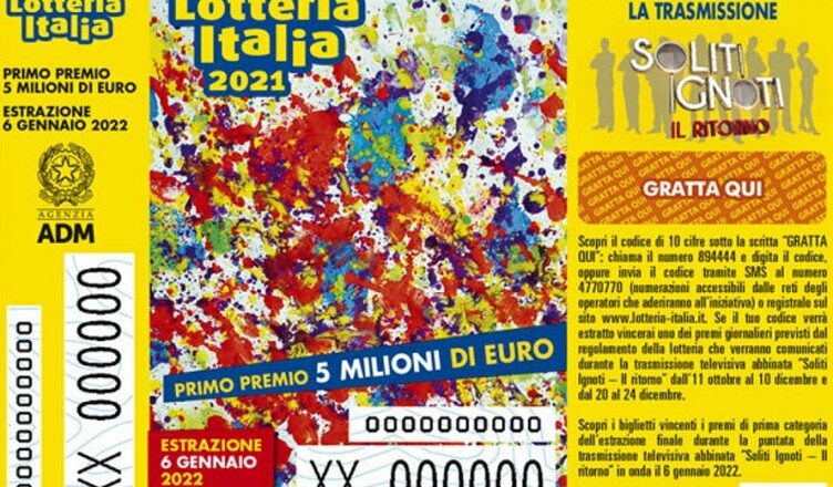 biglietti lotteria italia 2021