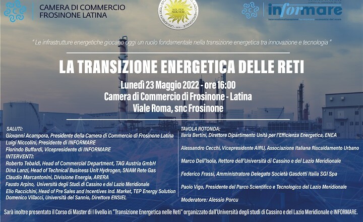 La Transizione Energetica delle Reti - Invito_Programma - Lunedì 23 Maggio 2022 ore 16.00