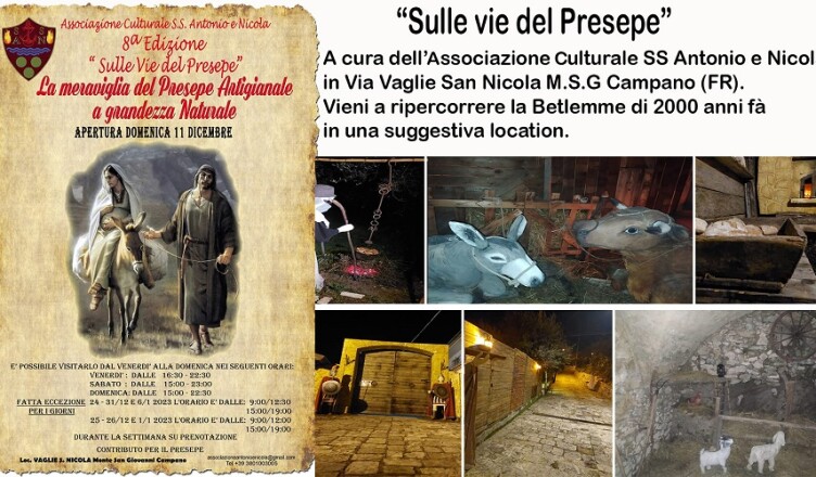 Locandina + foto presepe Vaglie S. Nicola