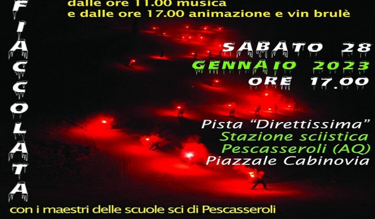 locandina Fiaccolata '23 stazione sci Pescasseroli
