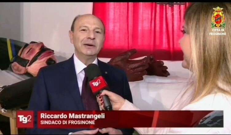 un momento dell'intervista al tg2