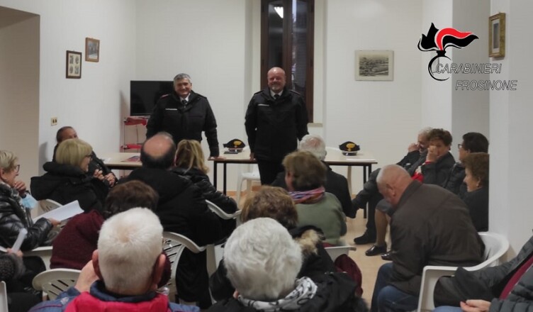 CARABINIERI ISOLA INCONTRO ANZIANI CONTRO TRUFFE