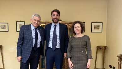 IL PRESIDENTE DELLA PROVINCIA DI FROSINONE DI STEFANO INCONTRA LA PRESIDENTE UNINDUSTRIA FROSINONE, MIRIAM DIURNI E IL VICE PRESIDENTE CONFINDUSTRIA, MAURIZIO STIRPE
