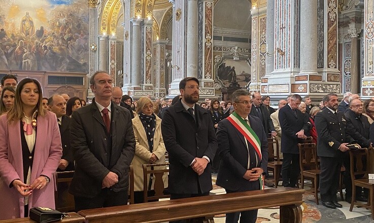 Luca Di Stefano alla celebrazione per la festa di San Benedetto Abate
