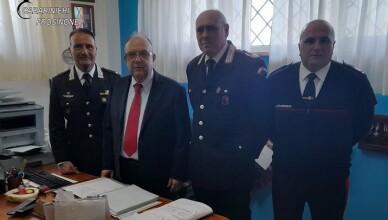 il Procuratore della Repubblica presso il Tribunale Ordinario di Cassino, Dott. Luciano d’Emmanuele, in visita ai Carabinieri del Comando Stazione di San Donato Val di Comino