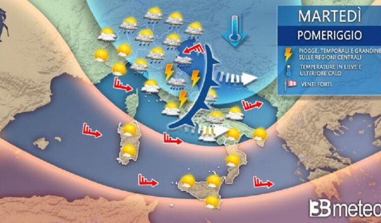 METEO MARTEDI 25 APRILE